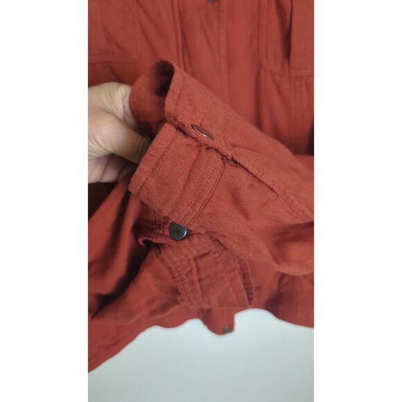 Pumpkin Orange Lightweight Utility Jacket Pockets Women's 3x - Picture 6 of 10